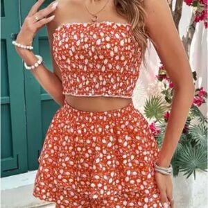 Floral Top & Shorts 2 Piece Set
